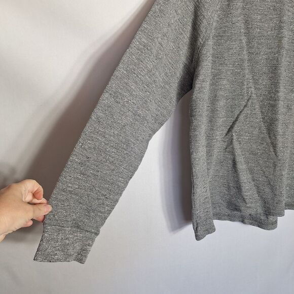 Lucky Brand Mens Lived In Thermal Shirt Pull Over Long Sleeve Gray Casual XL - Picture 4 of 7